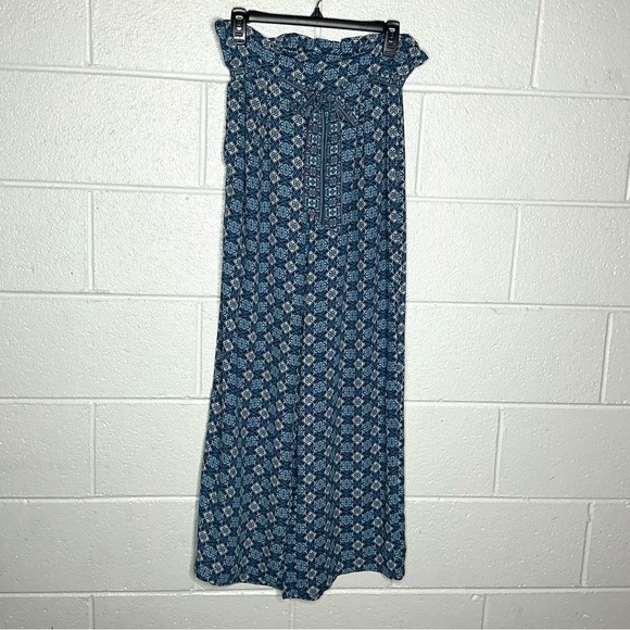 Max Studio Pants - < Max Studio Blue Floral Palazzo Pants Size Large >